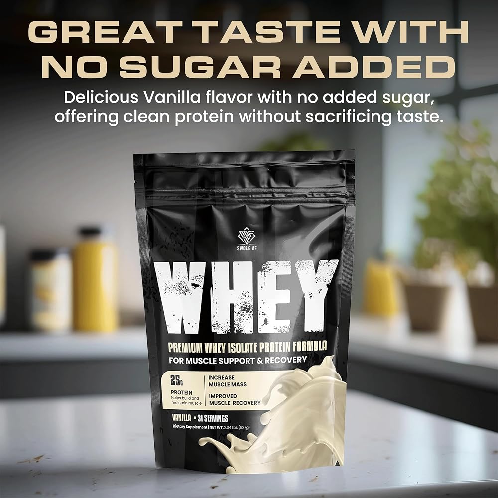 Swole AF Whey Isolate Protein Powder for Muscle Support - 31 Servings - image 5