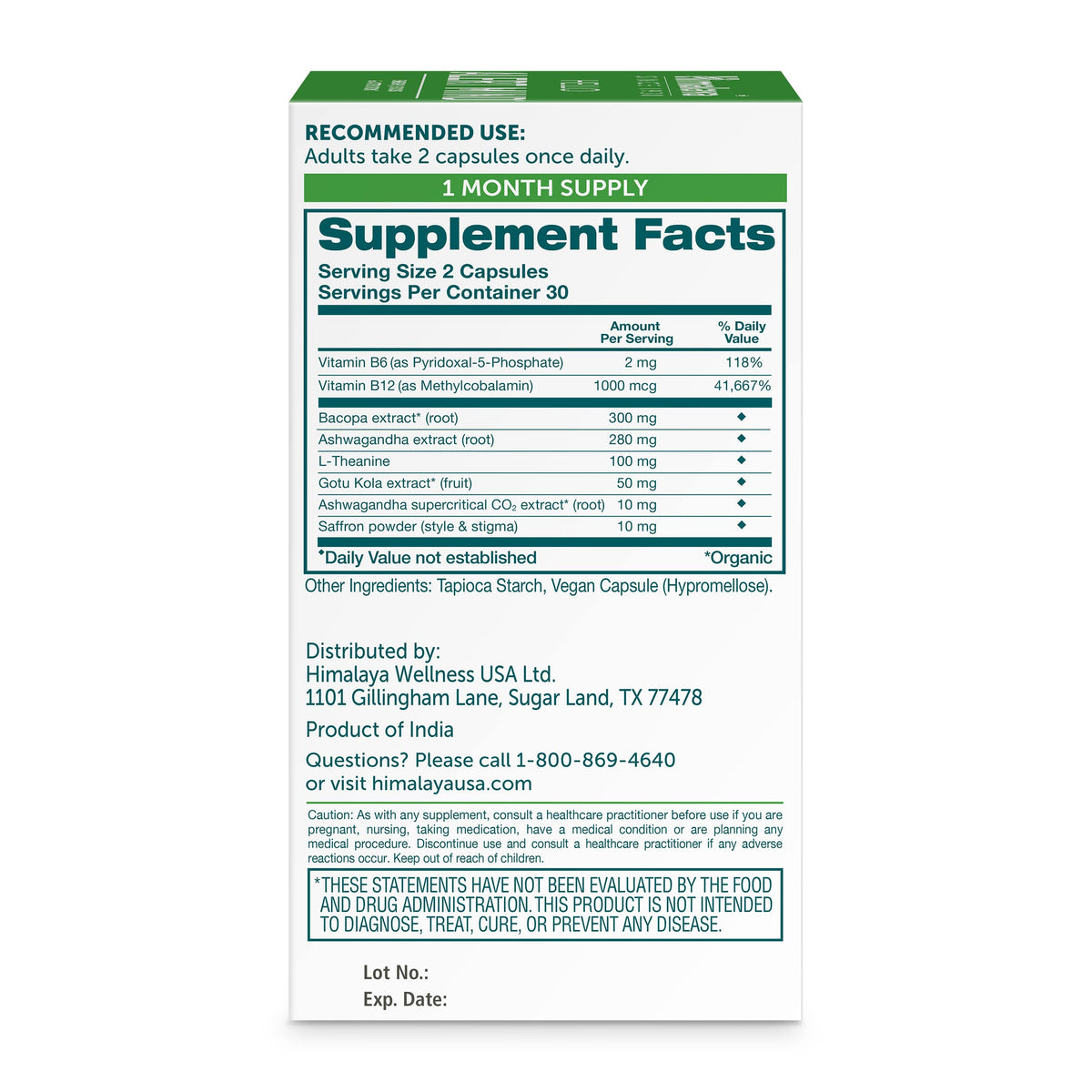 Himalaya Hello Alert Mind Supplement with L-Theanine - 60 Capsules - image 2