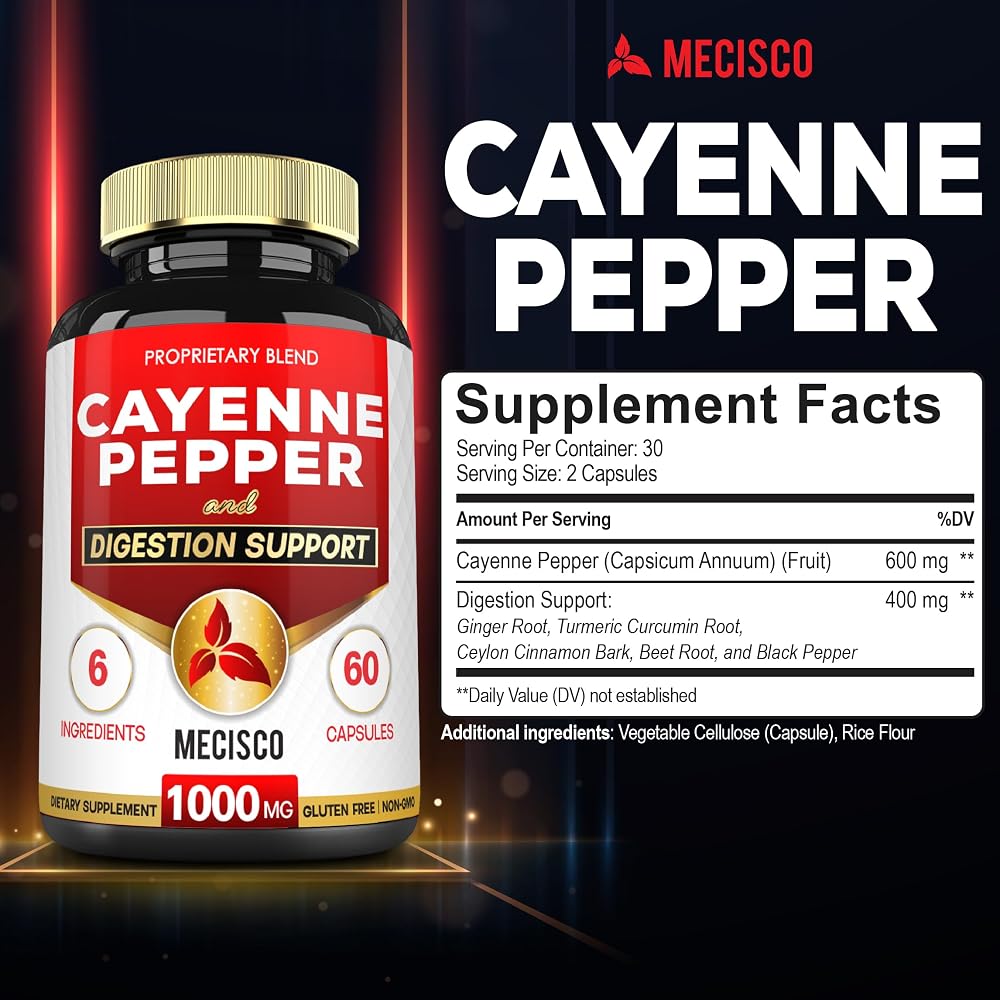 Mecisco Cayenne Pepper Capsules_60 210 Caps_300mg