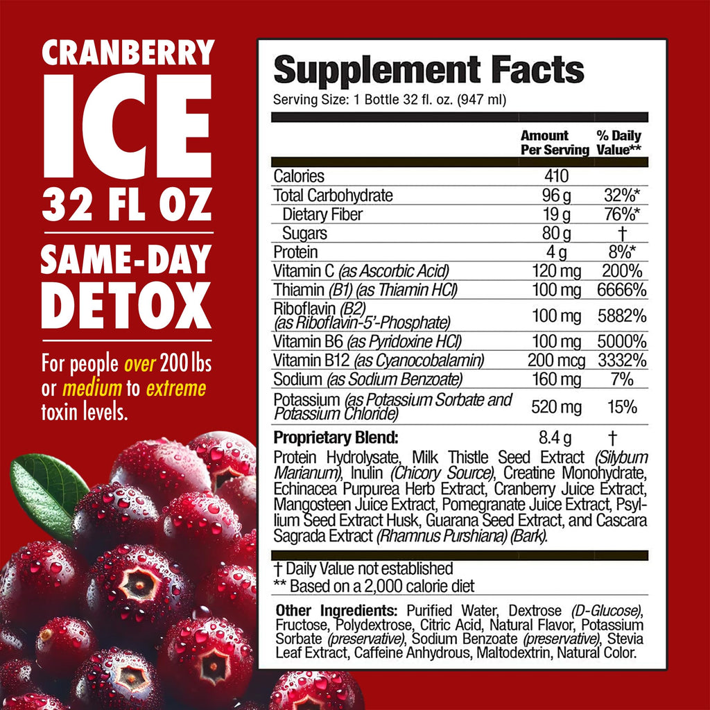 Rescue Detox ICE Maximum Strength Cranberry - 32 Fl Oz - image 2