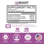 BoostCeuticals Quercetin with Zinc 500mg - 120 Vegan Capsules - image 5