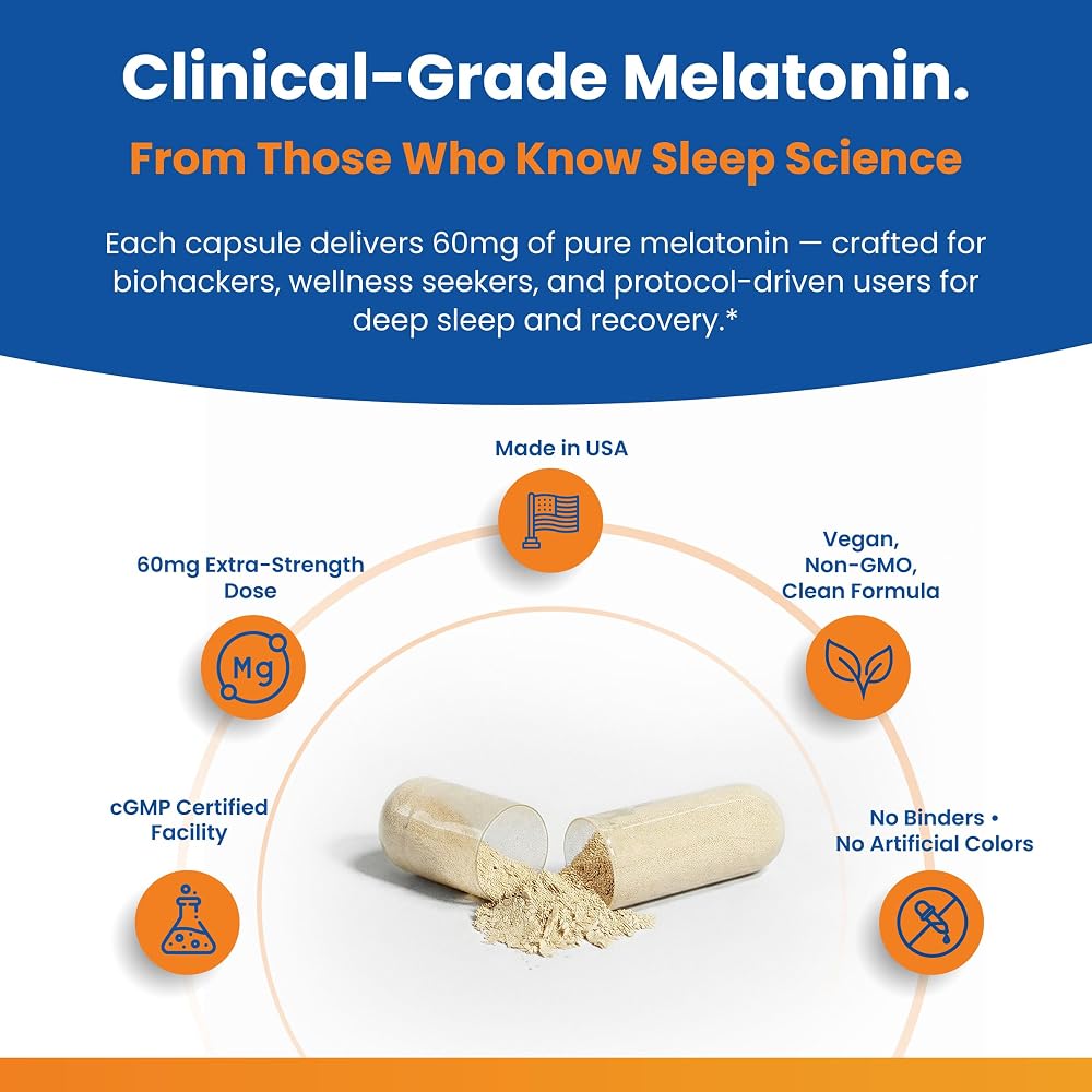 Perfect Vitamin Products Melatonin MAX 60mg - 120 Capsules - image 4