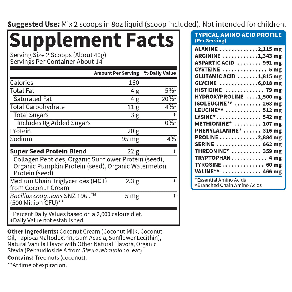 Garden of Life Grass Fed Collagen Protein Powder Vanilla - 14 Servings - image 6