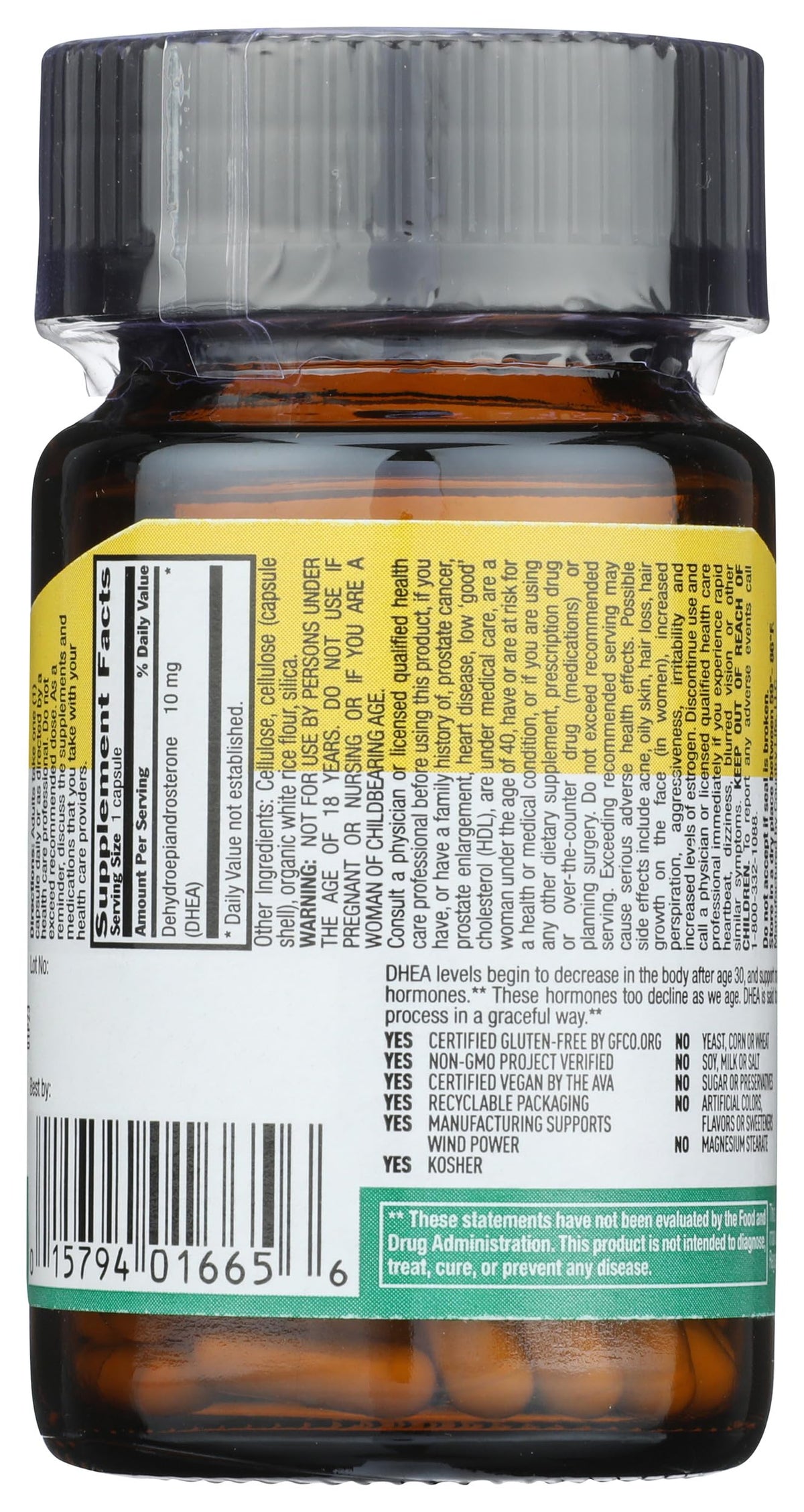 Country Life DHEA 10 mg - 50 Capsules - image 2