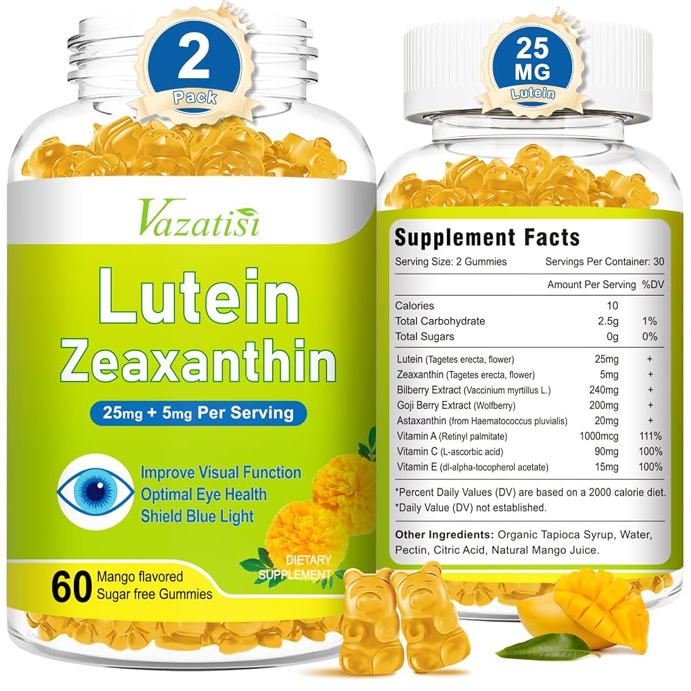 Vazatisi Sugar Free Lutein and Zeaxanthin Gummies