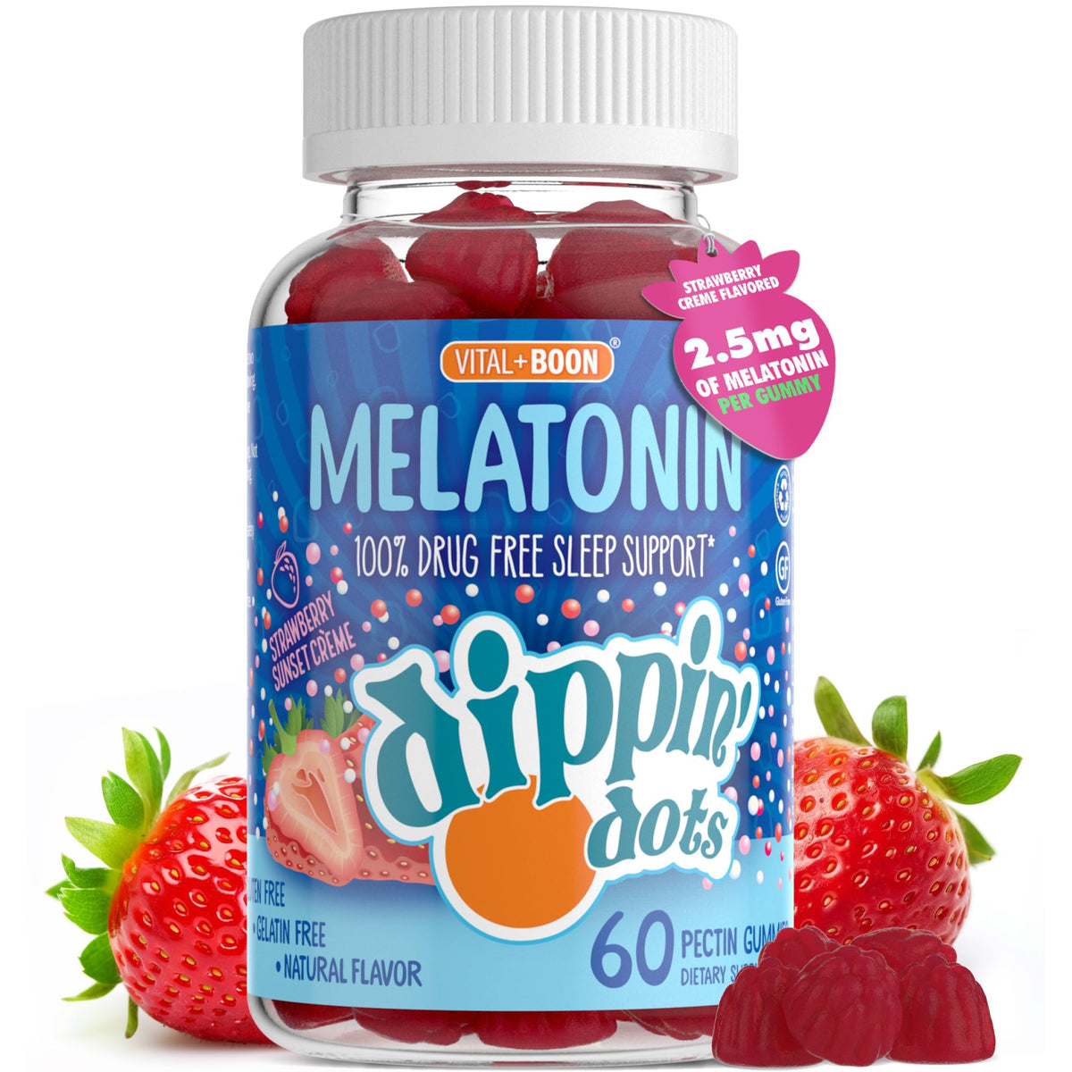 Vital+Boon Dippin' Dots Kids Melatonin Gummies Sleep Aid 2.5mg - 60 Count - image 8