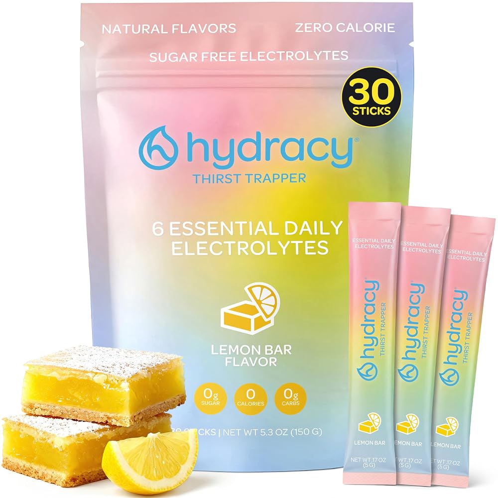 Hydracy Electrolyte Powder Packets - Low Sodium Sugar Free Hydration