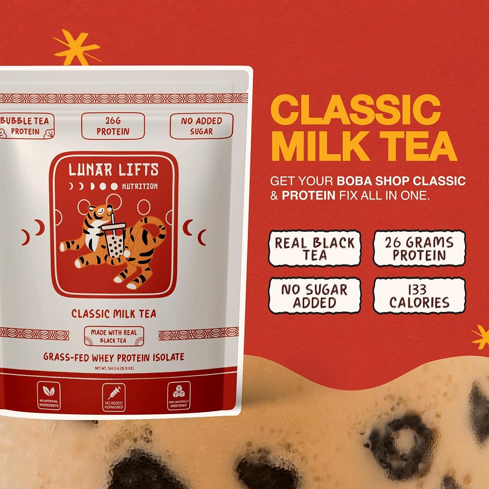 Lunar Lifts Boba Tea Whey Protein Powder