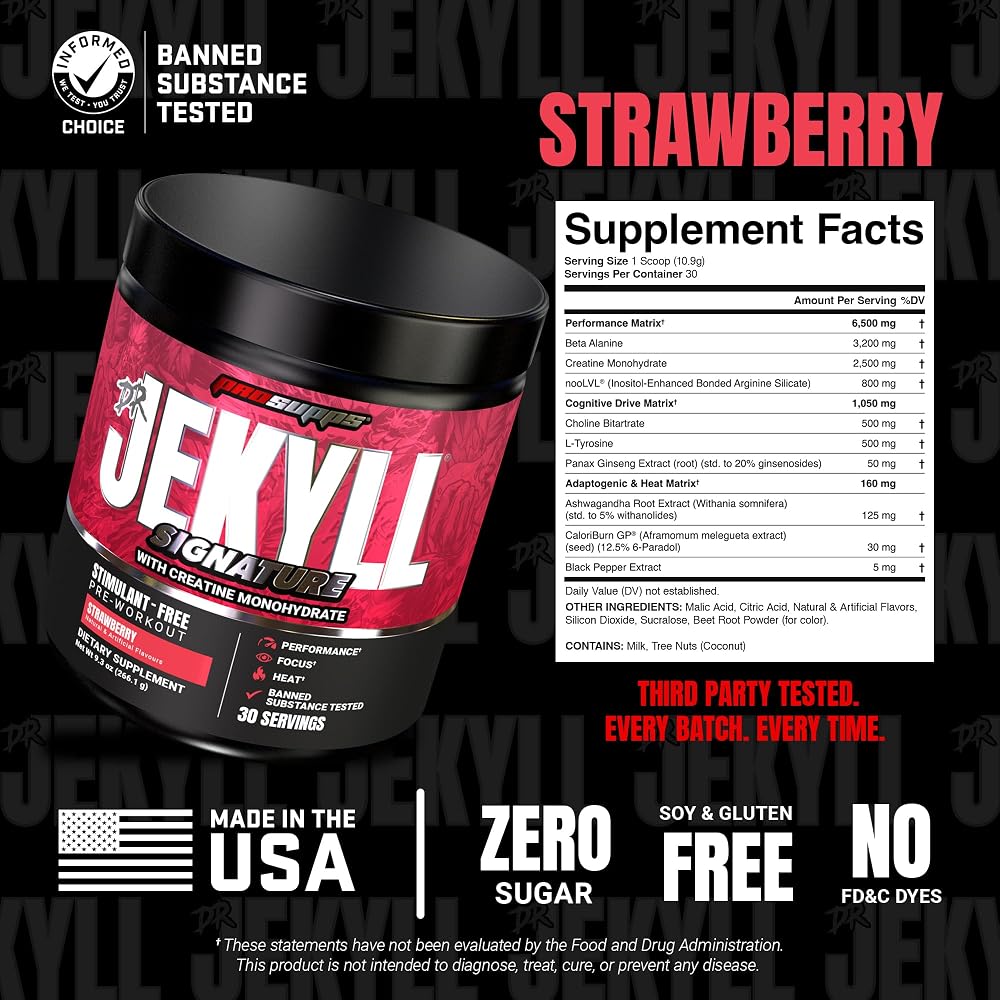ProSupps Dr. Jekyll Signature Pre Workout Powder with Creatine