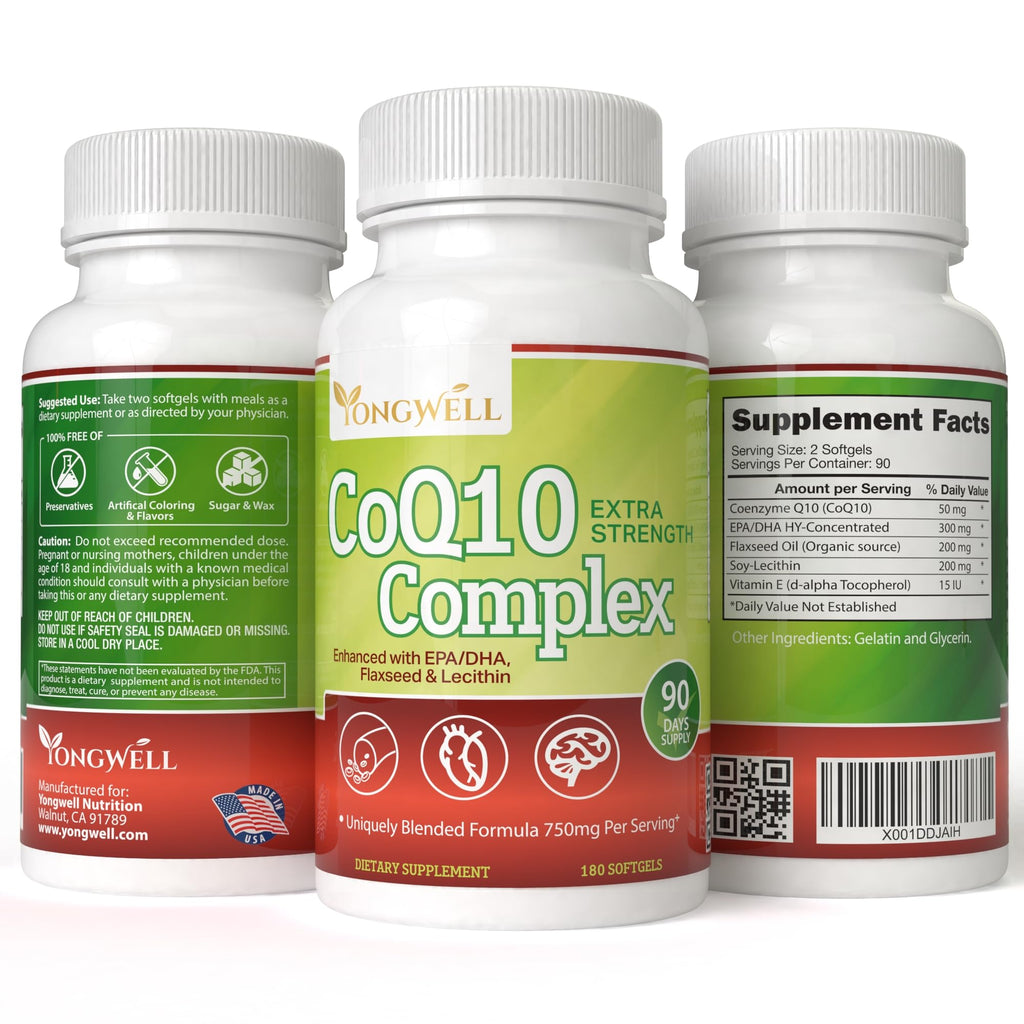 VitaVita Extra Strength CoQ10 Complex with EPA/DHA - 180 Softgels - image 4