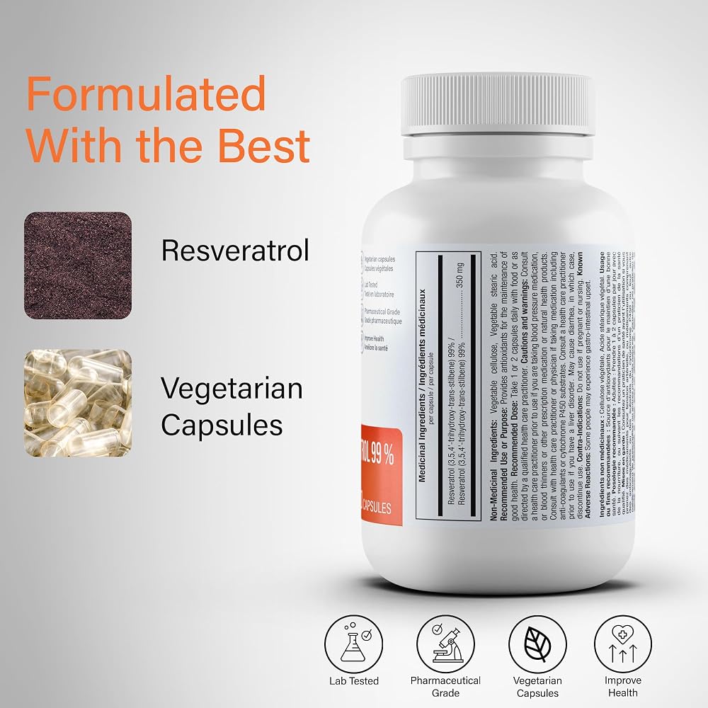 ATP LAB Trans Resveratrol 60 Capsules - Antioxidant Support - image 6