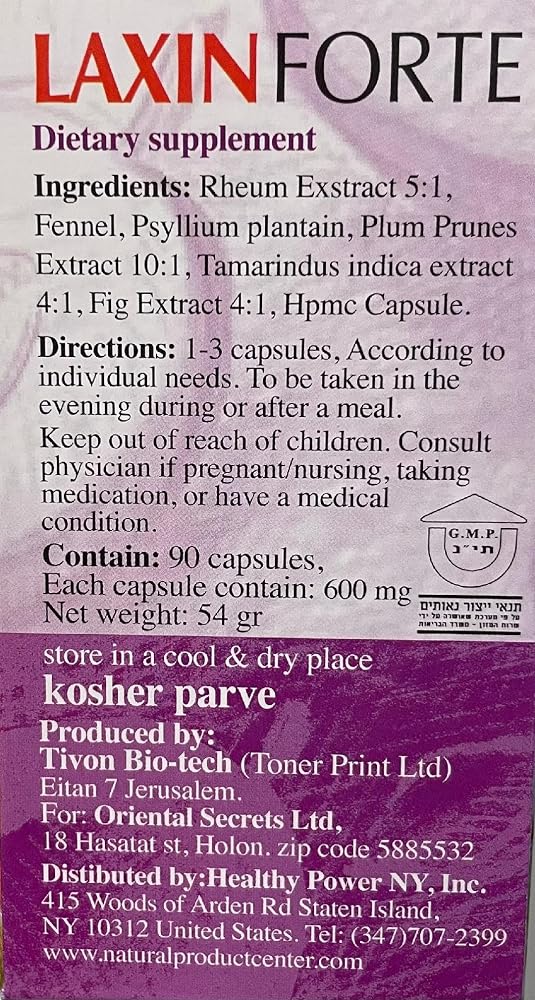 Generic Laxin Forte Regular Bowel Movement - 90 Capsules - image 3