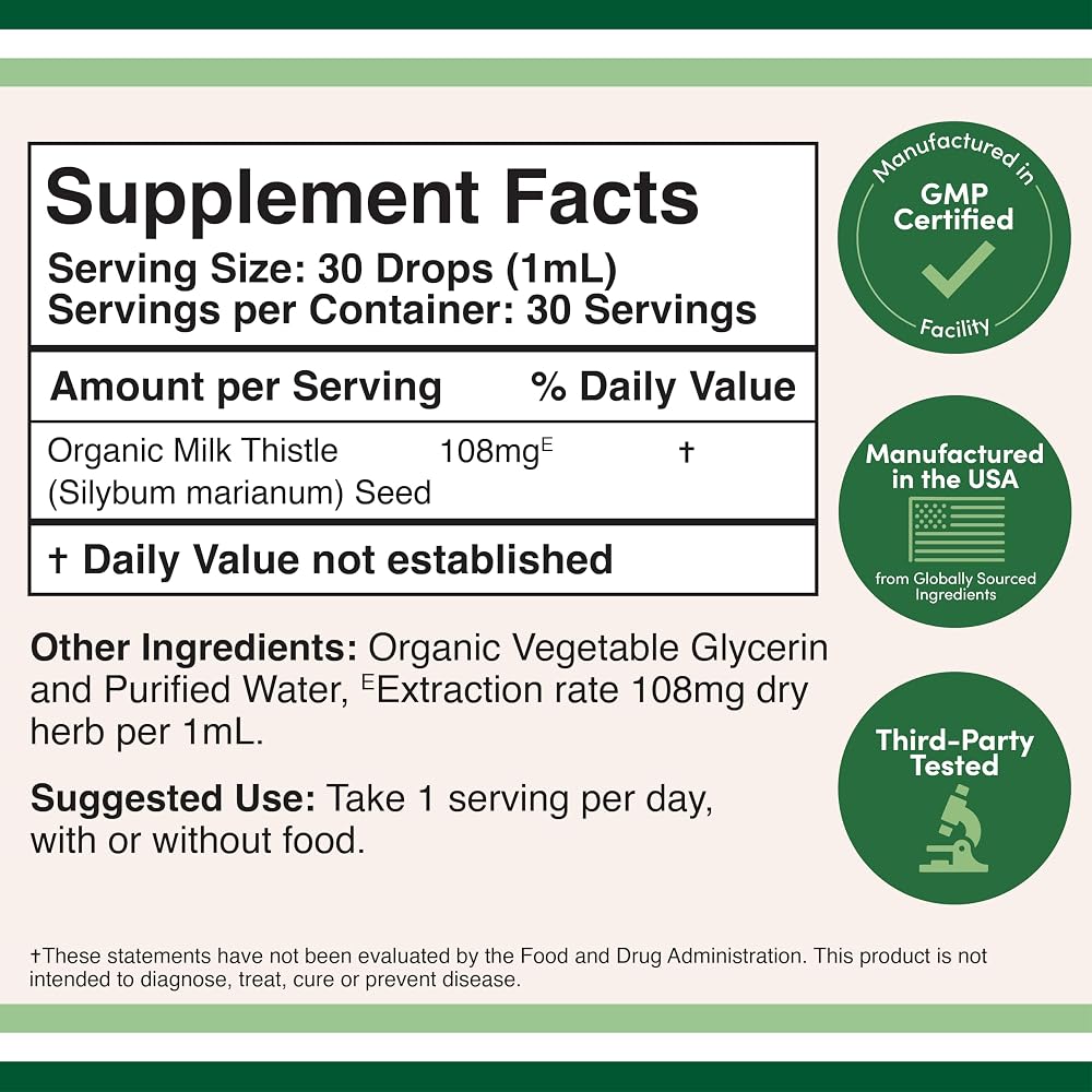 Double Wood Milk Thistle Liver Support Drops - 30 Servings - image 2