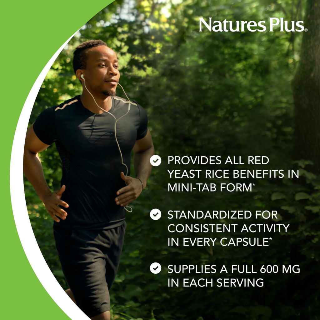 NaturesPlus Herbal Actives Red Yeast Rice 600 mg - 120 Tablets - image 3