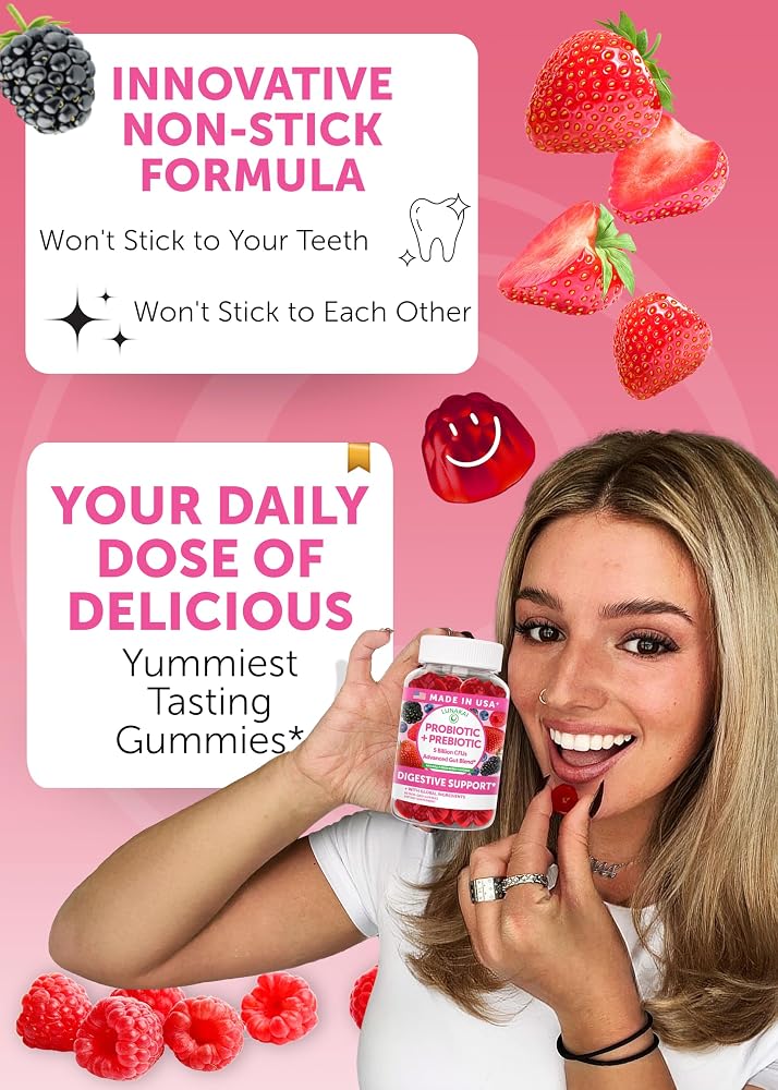 Lunakai Probiotic Gummies for Digestive Health - 5 Billion CFUs