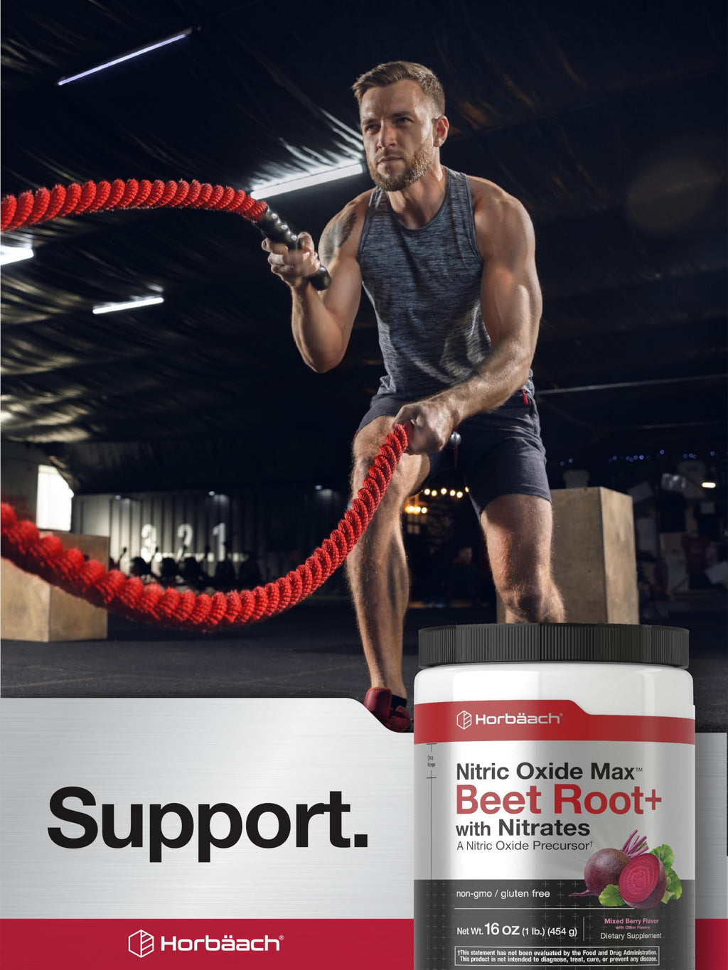 Horbäach Nitric Oxide Powder Mixed Berry - 16 oz - image 6