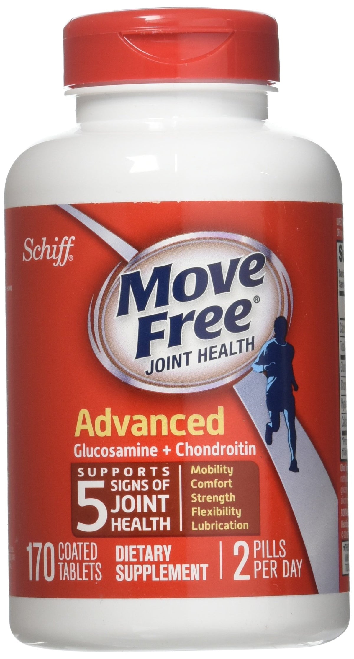 Schiff Move Free Advanced Glucosamine Chondroitin - 170 Tablets