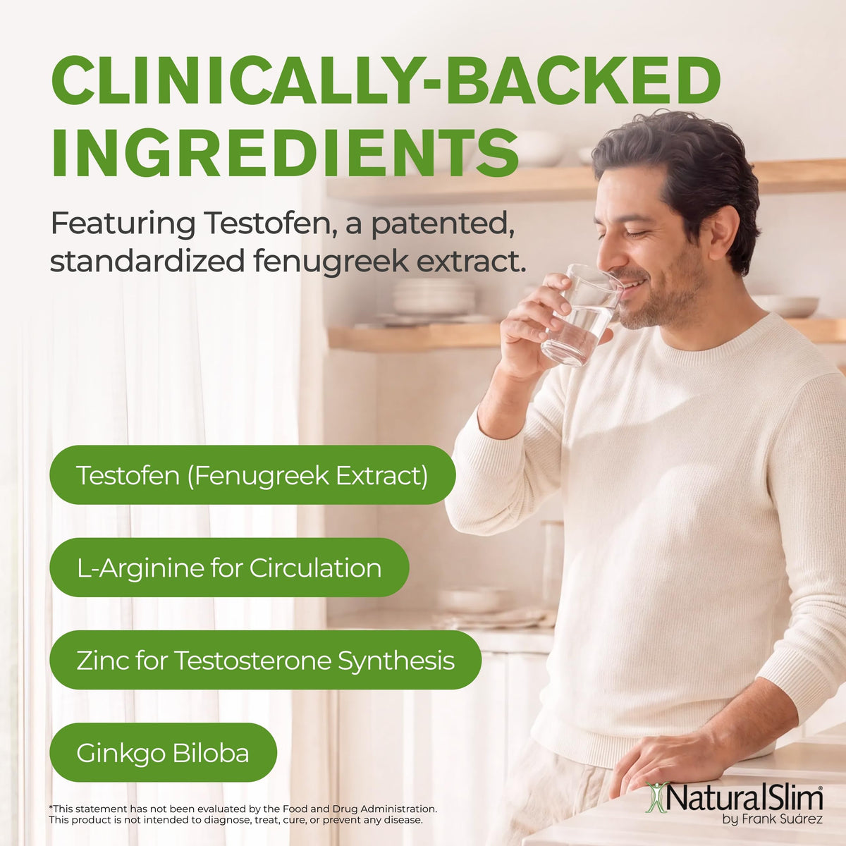 NaturalSlim Testosterin Testosterone Support - 180 Capsules - image 5