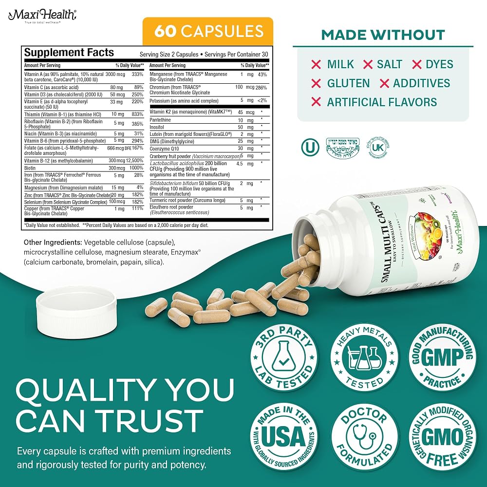 Maxi Health - Multivitamin for Women & Men - Daily Mens & Womens