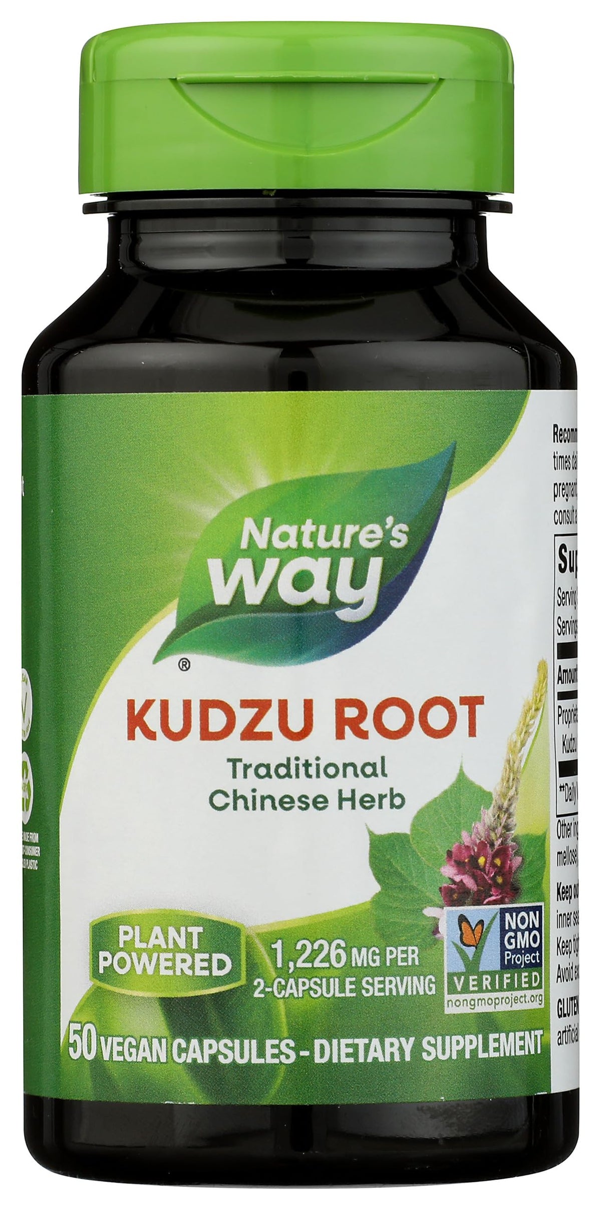 Nature's Way Kudzu Root 613 mg - 50 Vegetarian Capsules