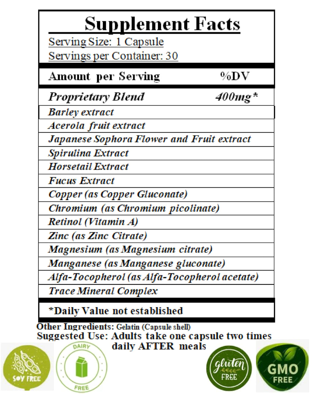 VIMITSIN Natural Antioxidant Trace Minerals Complex Immune Support - 60 Capsules - image 6