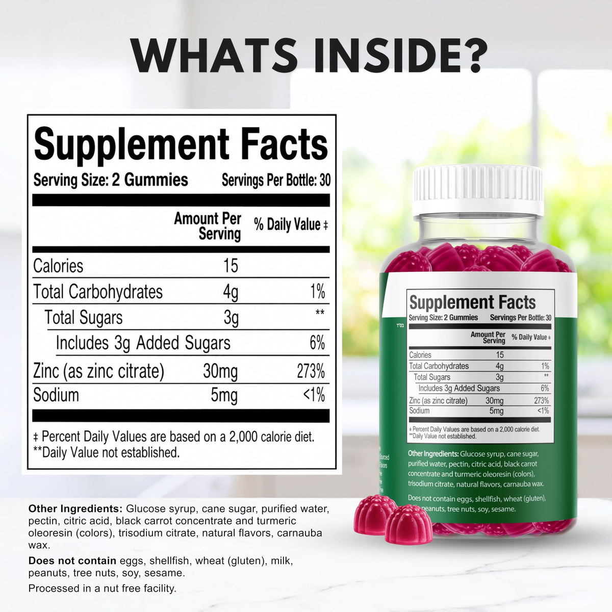 Viteey Zinc 30mg Gummies