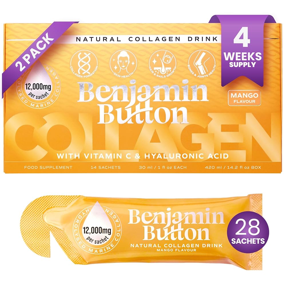 Benjamin Button Marine Collagen Liquid Sachet w/Hyaluronic Acid