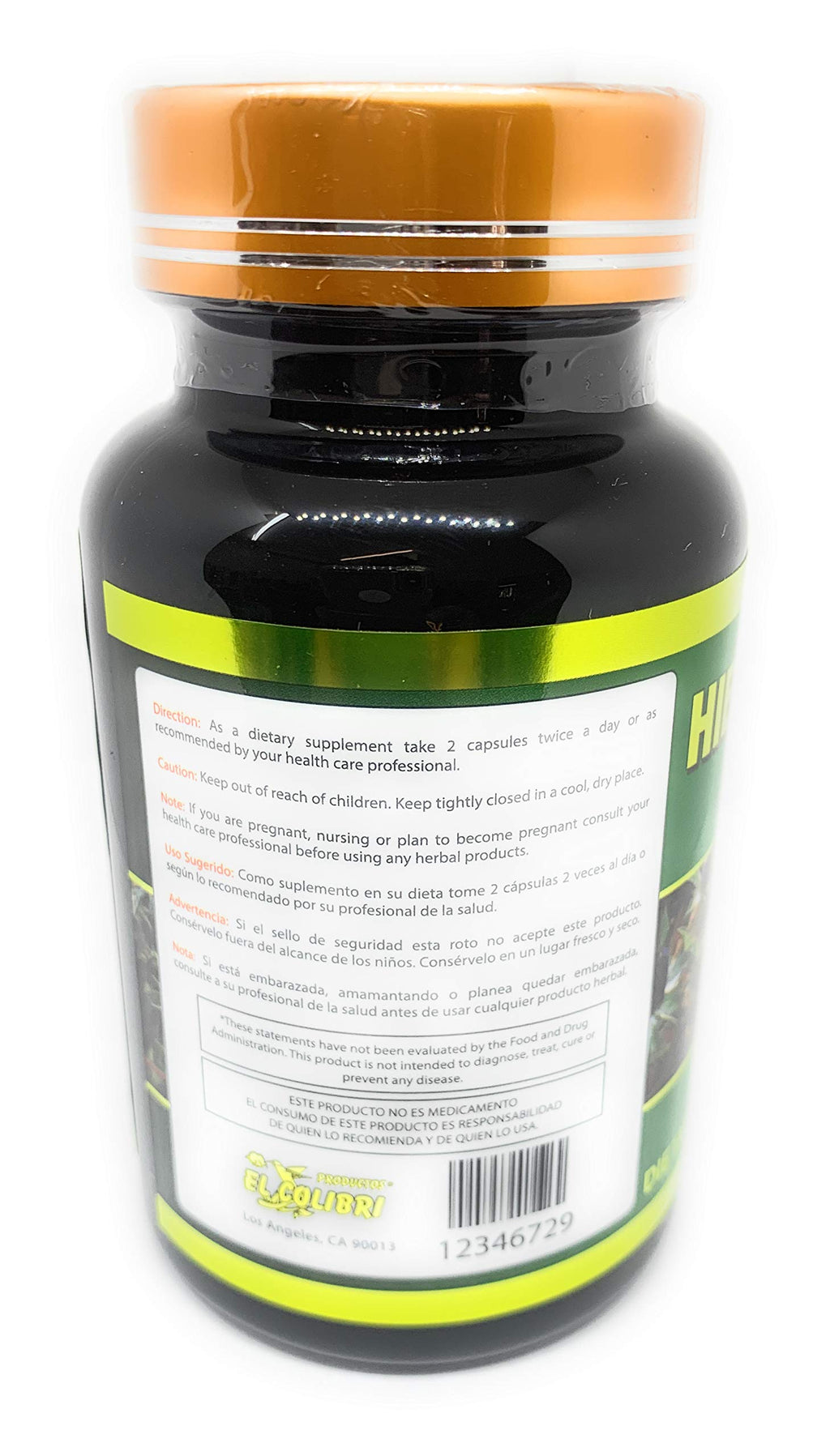 Productos El Colibri Hierba del Sapo Herbal Blend - 90 Capsules - image 3