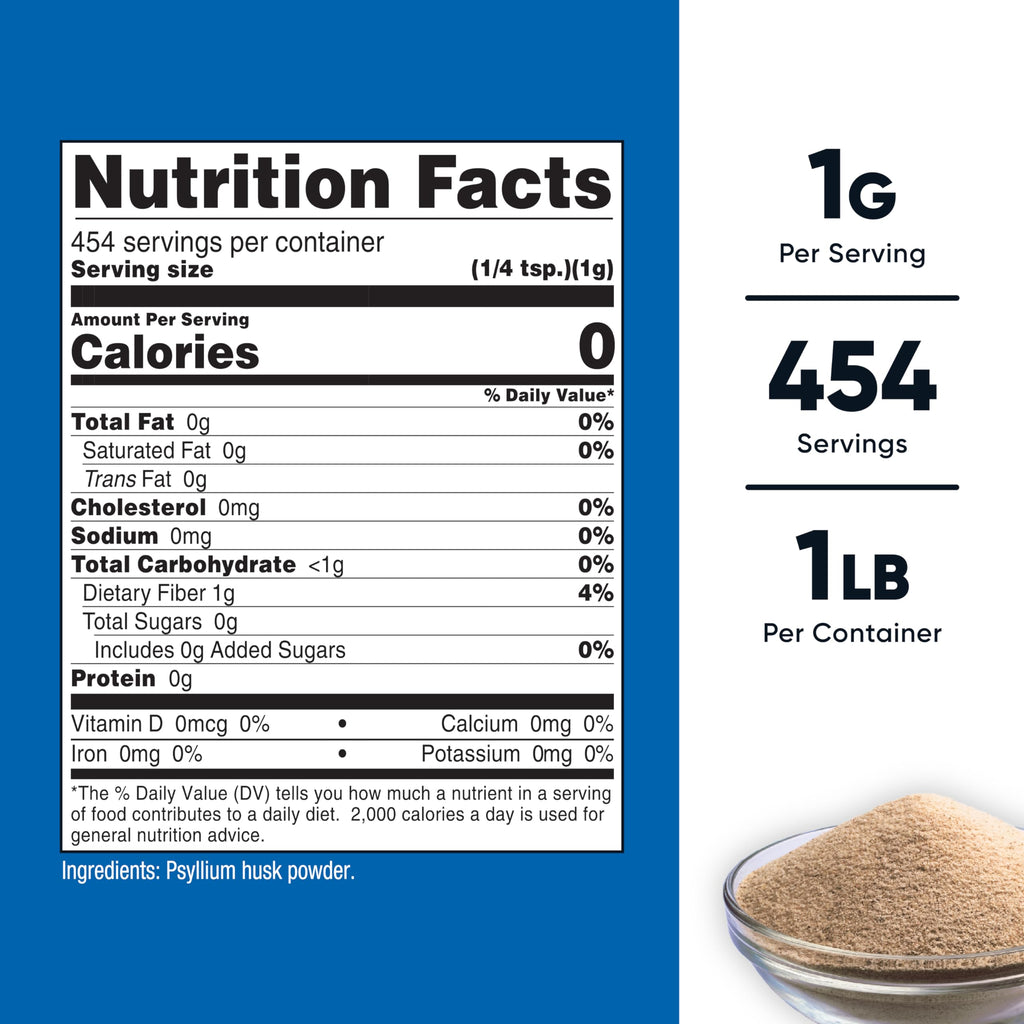 Nutricost Psyllium Husk Ground Powder - 1 Pound - image 2