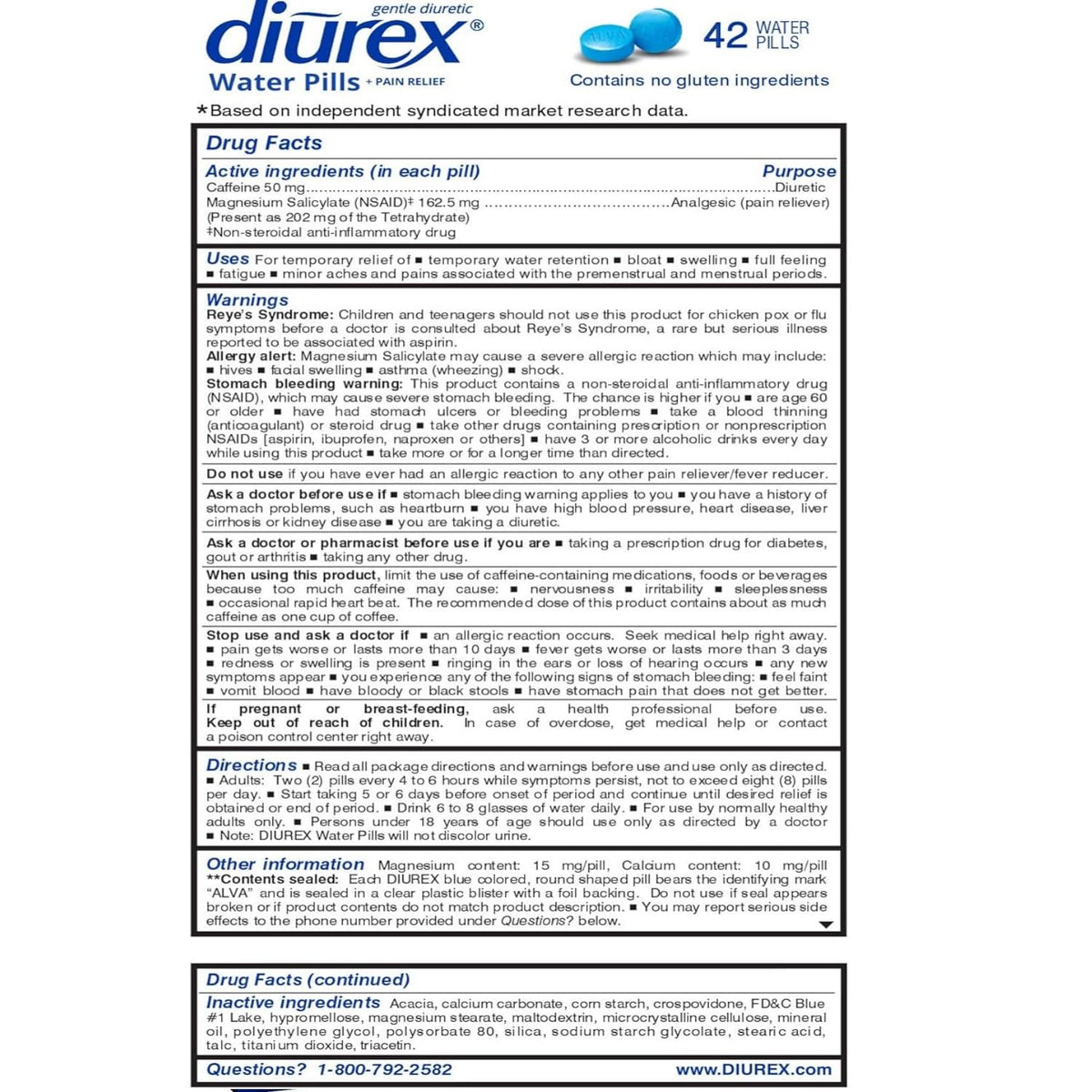 Diurex Water Pills - 42 Tablets - image 2