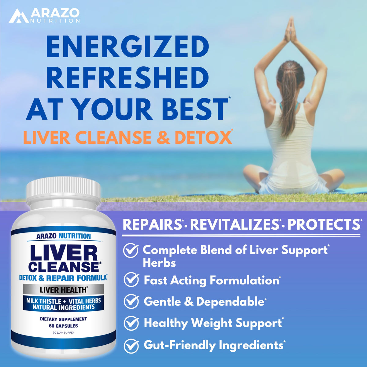 Arazo Nutrition Liver Cleanse Detox & Repair Formula - image 4