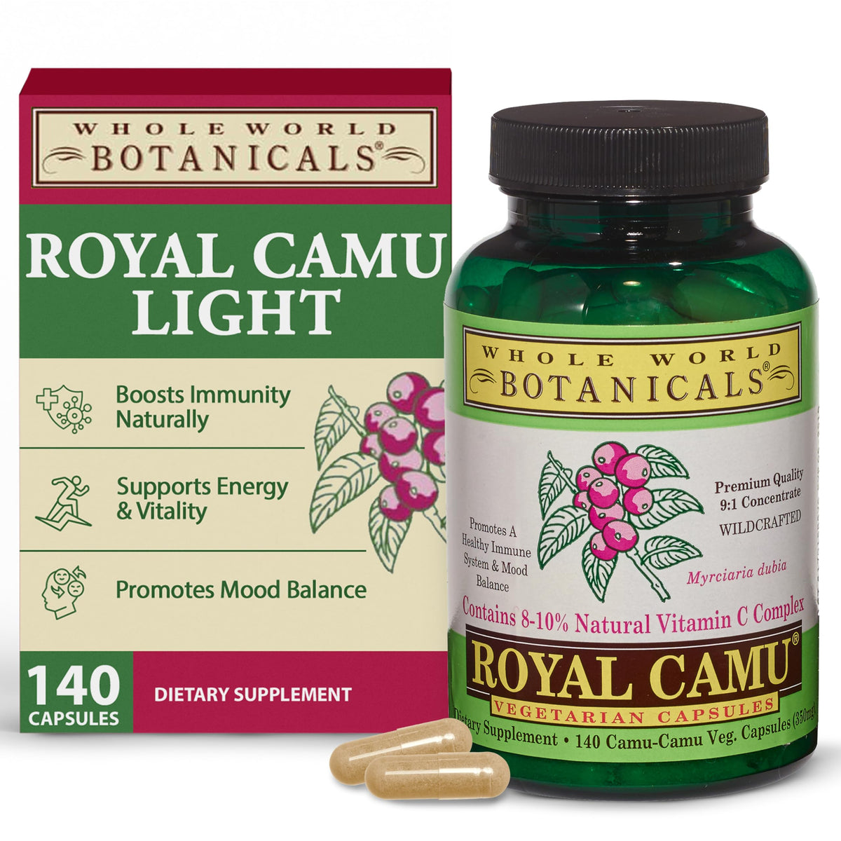 Whole World Botanicals Royal Camu Vitamin C - 140 Capsules