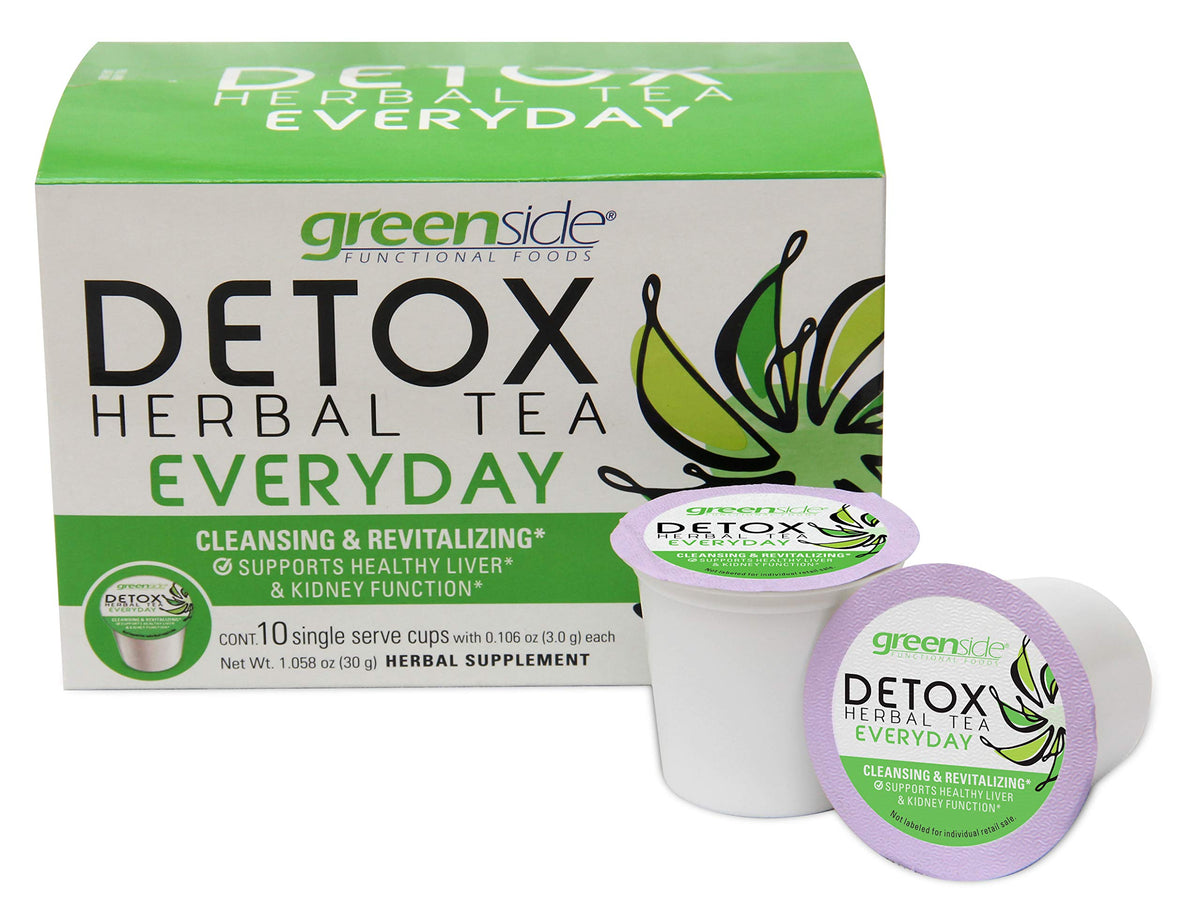 greenside Detox Herbal Tea Single Serve Cups - 10 Cups