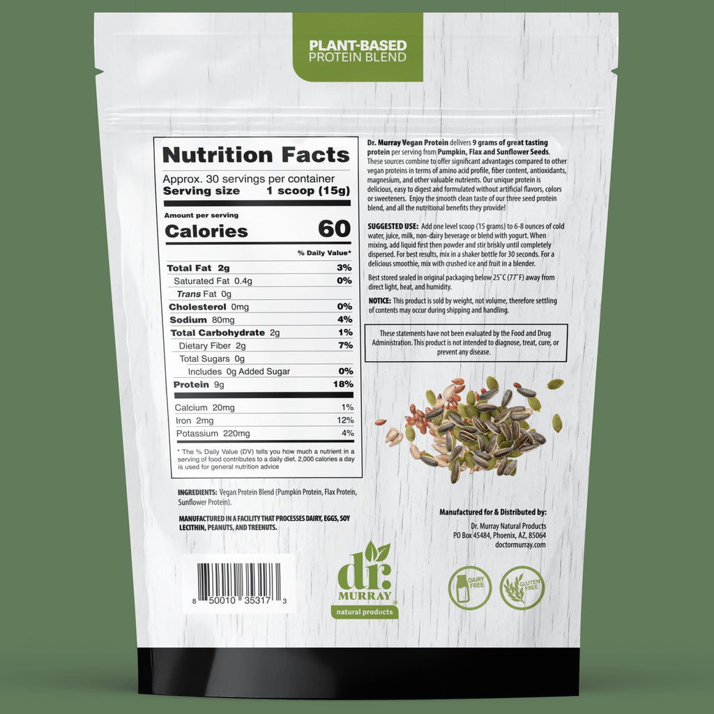 Dr. Murray's Super Foods 3 Seed Protein Powder - Pumpkin Flax
