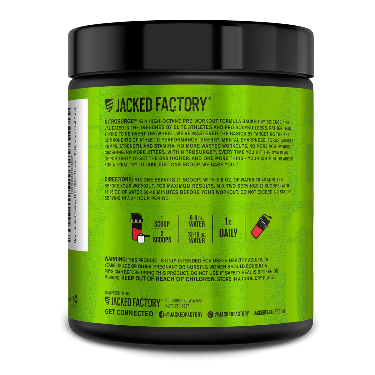JACKED FACTORY NITROSURGE Pre-Workout Powder - 30 Servings - image 8
