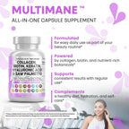 Clean Nutraceuticals Collagen Pills 1000mg Biotin 10000mcg Keratin