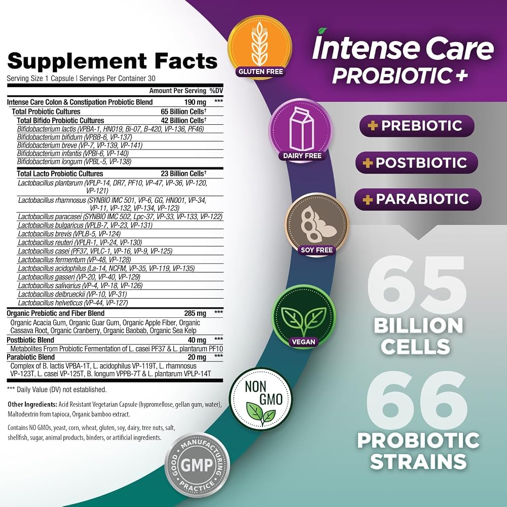 Vital Planet - Intense Care Colon & Constipation Probiotics Plus - image 2
