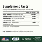 Vimerson Health Turmeric and Ginger Supplement Joint Support - 60 Capsules - image 2