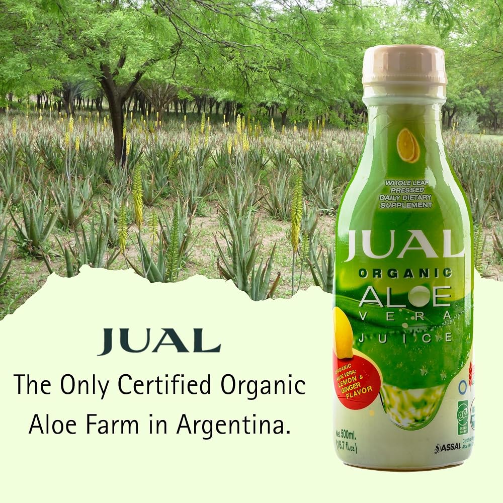 JUAL Healthy Organic Aloe Vera Juice drink- Grapefruit Flavor - Aloe