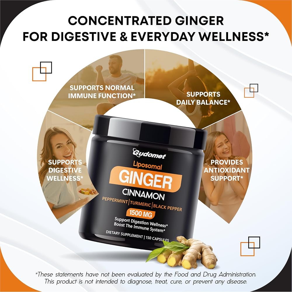 GUDOMET Liposomal Ginger Complex 1,500 mg - 150 Capsules - image 3