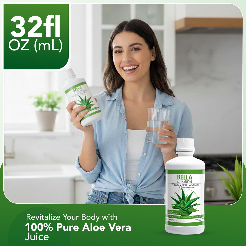 Bella All Natural Aloe Vera Juice 32 Fl Oz - Organic - image 4