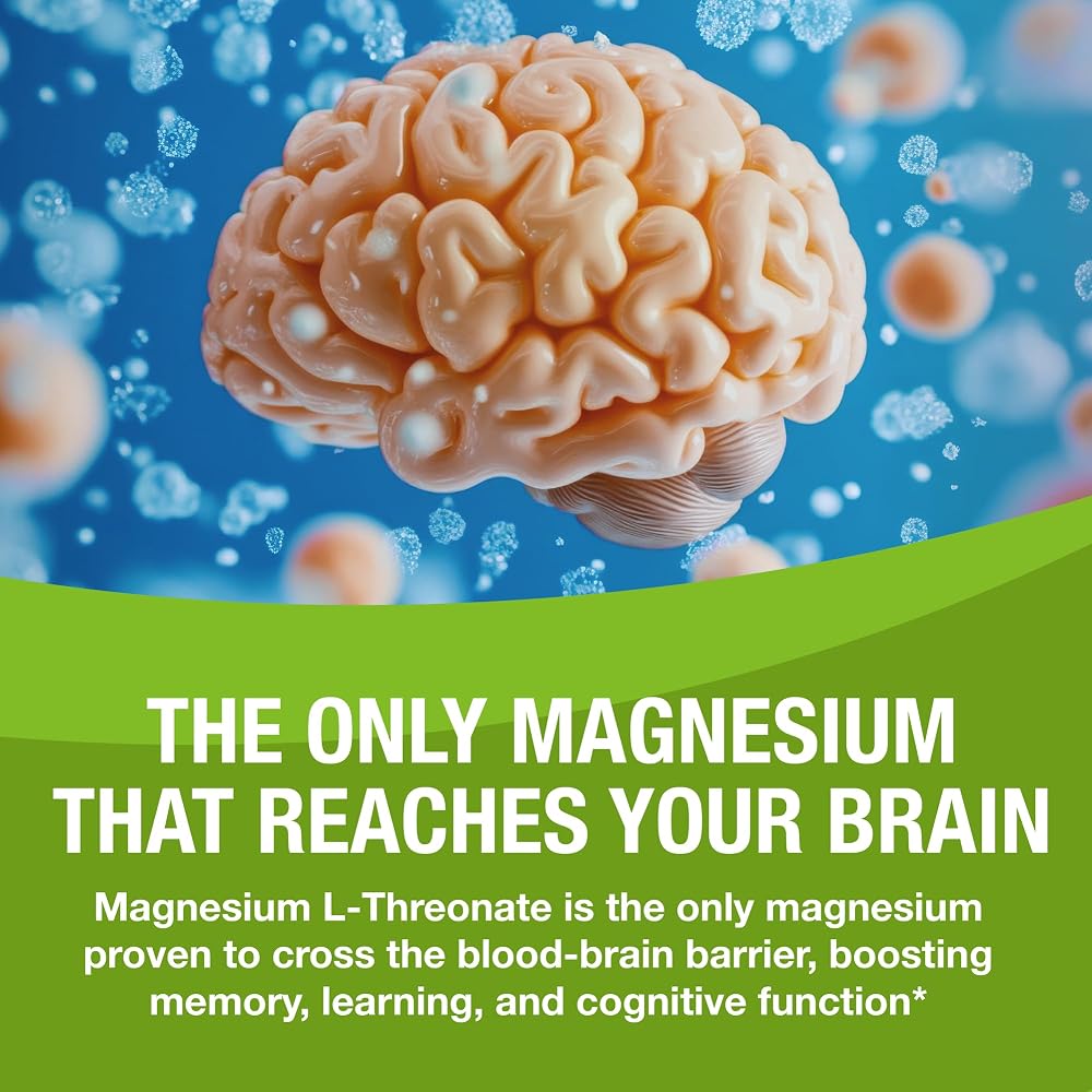 Magtein Magnesium L-Threonate Memory & Focus - 60 Vegetarian Capsules - image 3