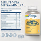 SOLARAY Multi-Vita Mega-Mineral Multivitamin - 120 Capsules - image 2