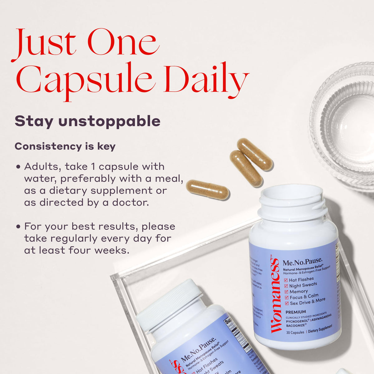 Womaness Me.No.Pause Menopause Support - 30 Capsules - image 5