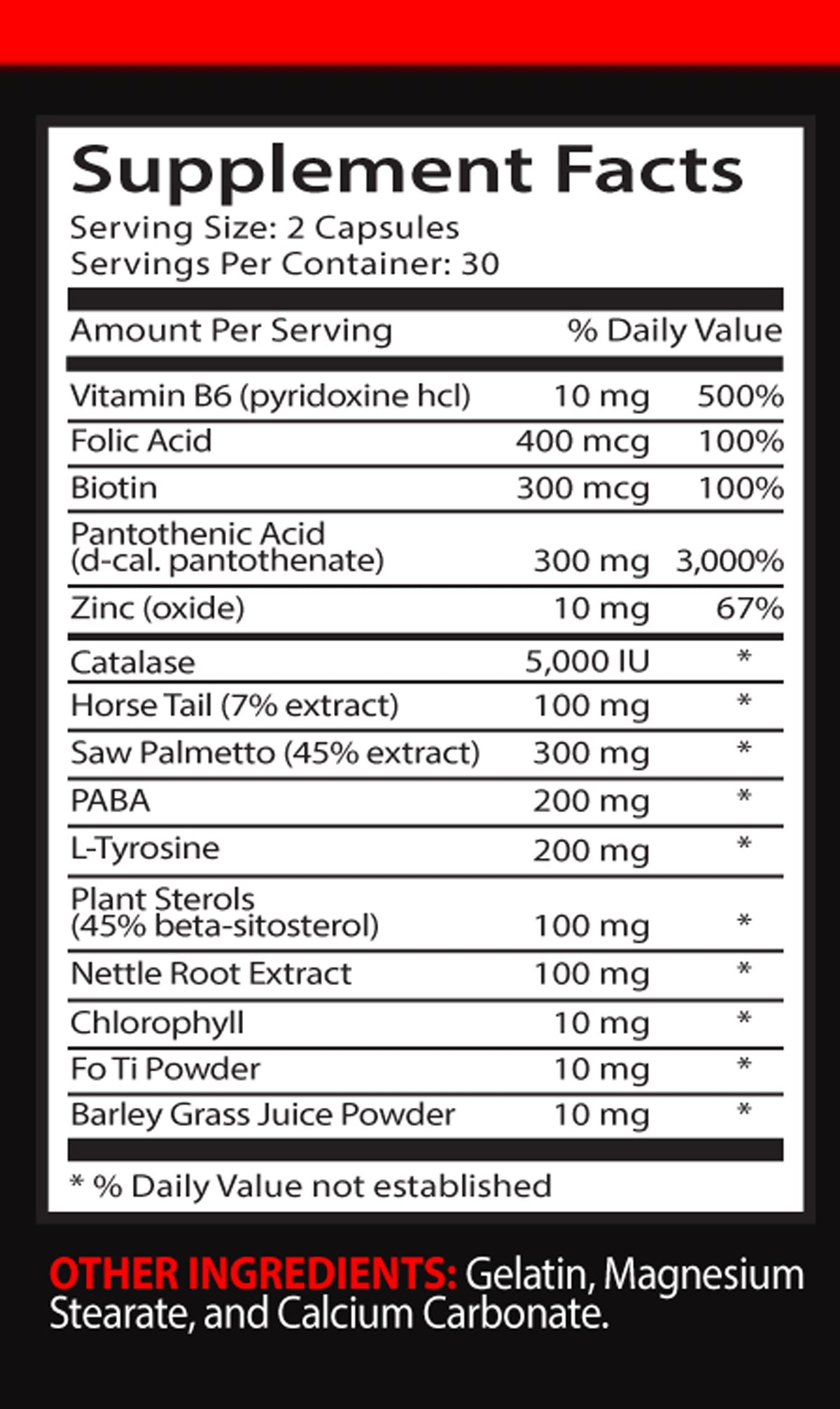 VIP VITAMINS Folic Acid Hair Color Restorer - 60 Capsules - image 2