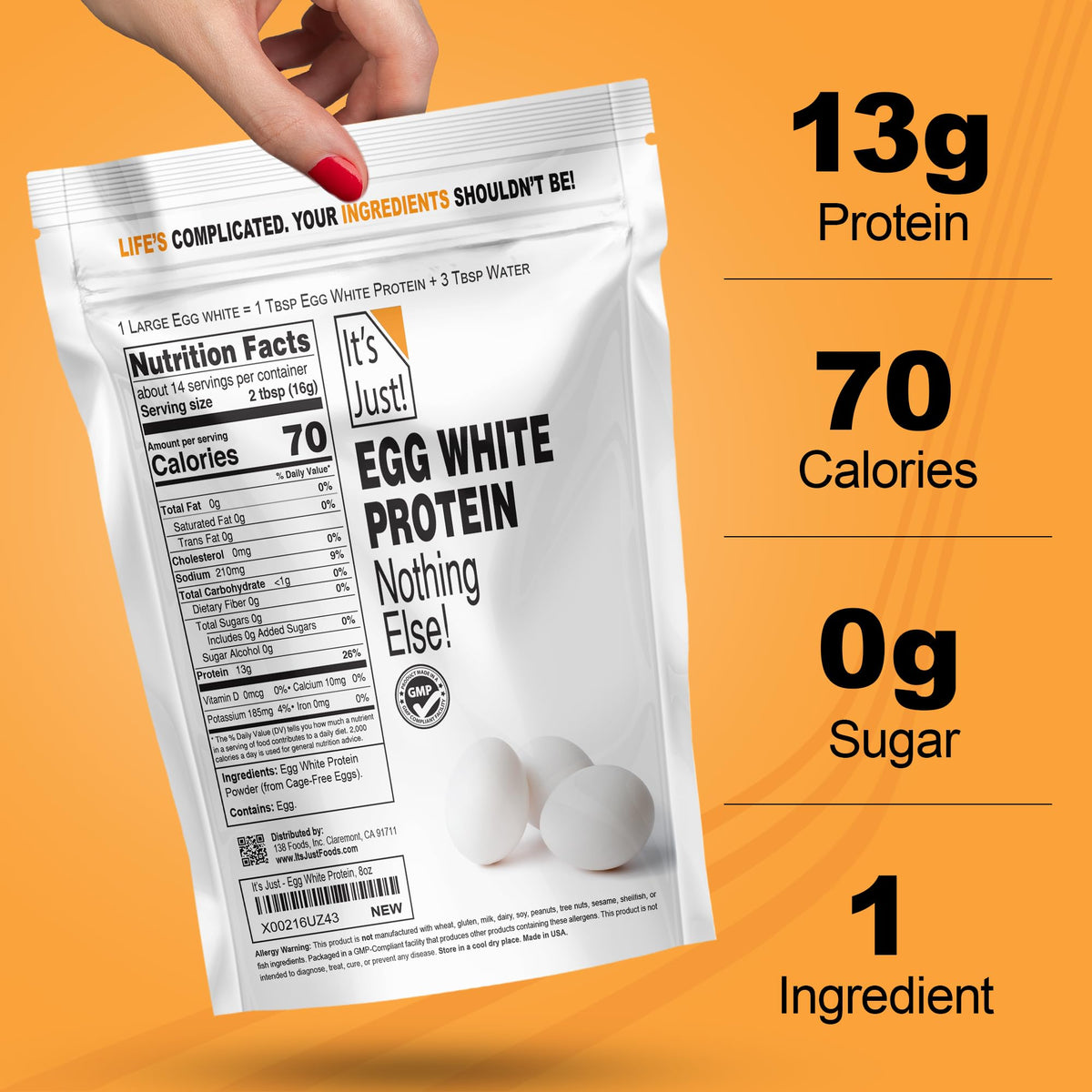 It's Just! - Egg White Protein Powder, Unflavored