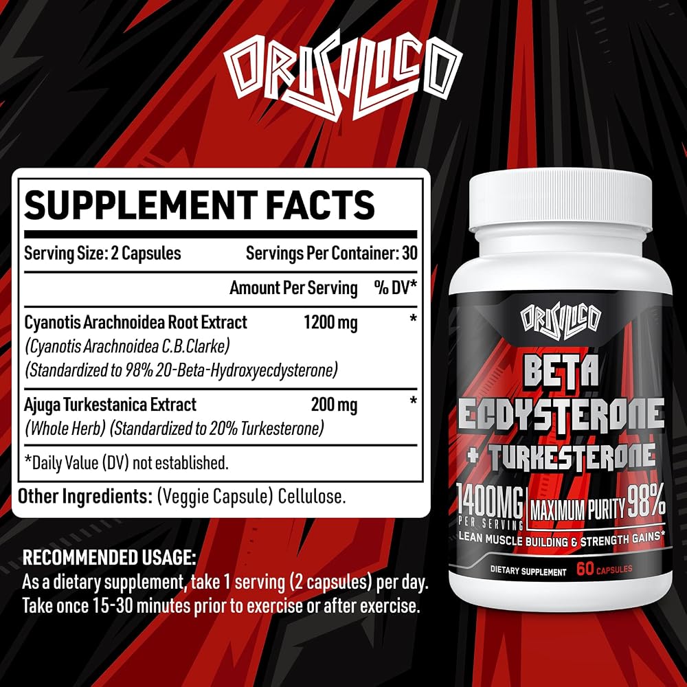 Orisilico Beta Ecdysterone 1400mg with Turkesterone Supplement
