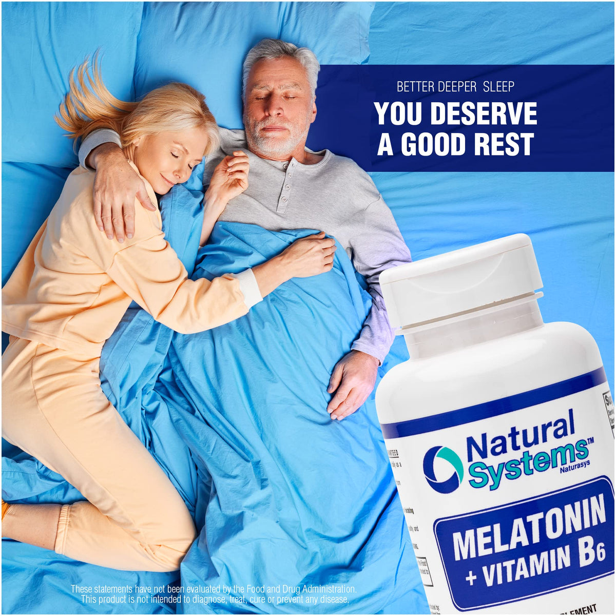 Natural Systems Melatonin 3 mg + Vitamin B6 Sleep Support - 60 Capsules - image 4