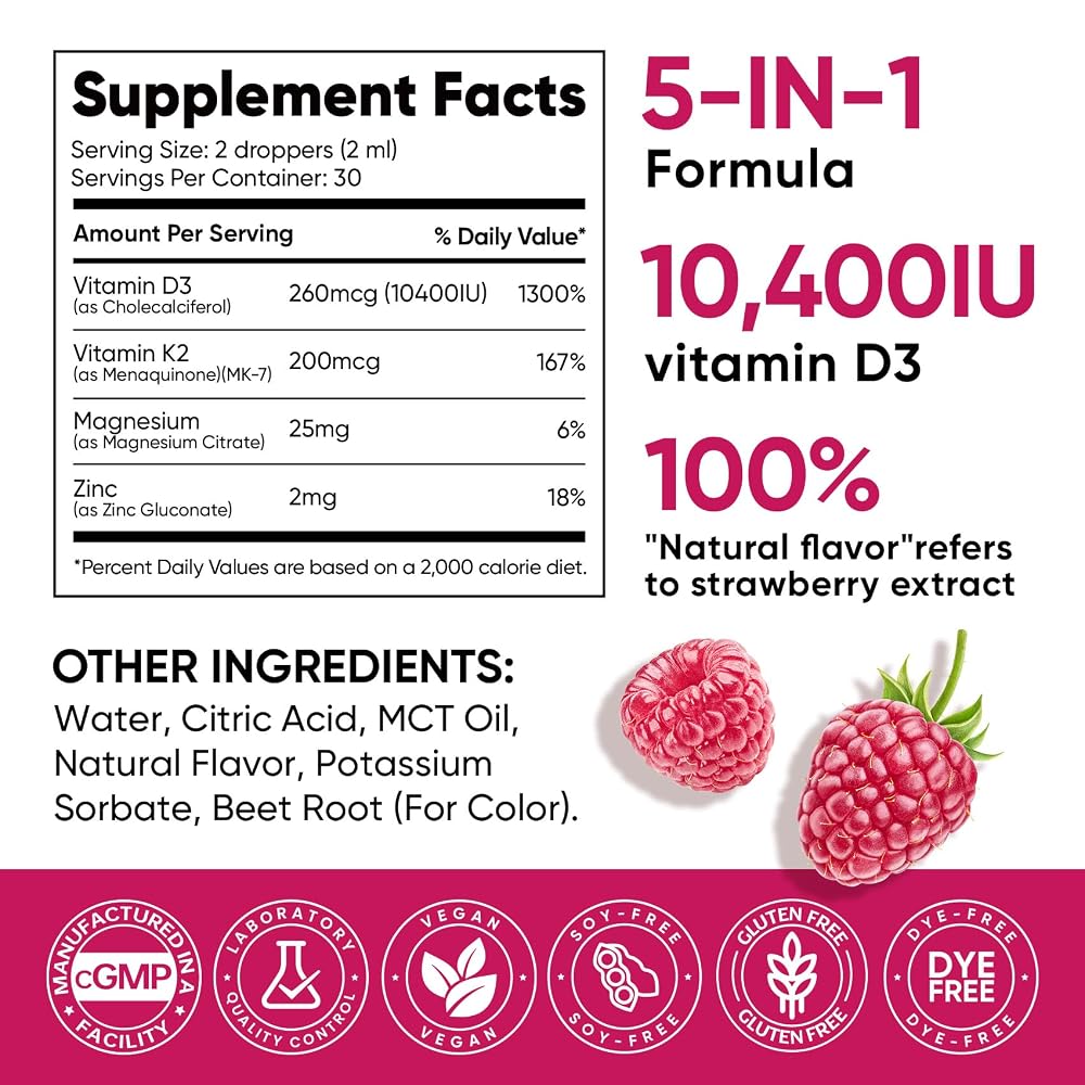 Venture Pal 5-in-1 Vitamin D3 K2 Drops