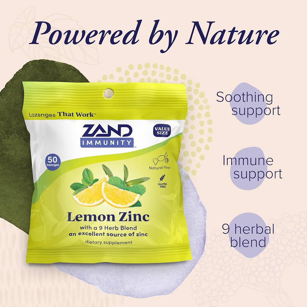 ZAND Immunity Lemon Zinc Throat Lozenges - 50 Count - image 3
